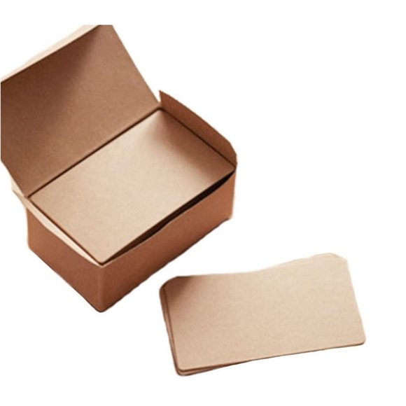 100 DIY Kraft Business Card Blanks round corners - Picture 7 of 7